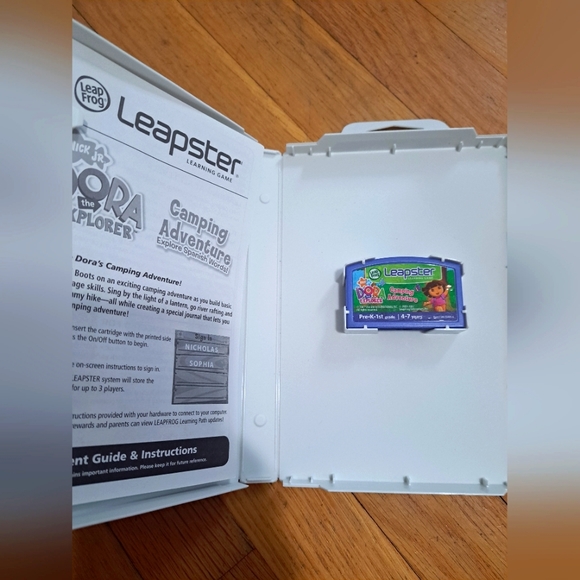 Leapster Nick Jr Dora the Explorer Camping Adventure Explore Spanish Words! Game - Picture 2 of 3